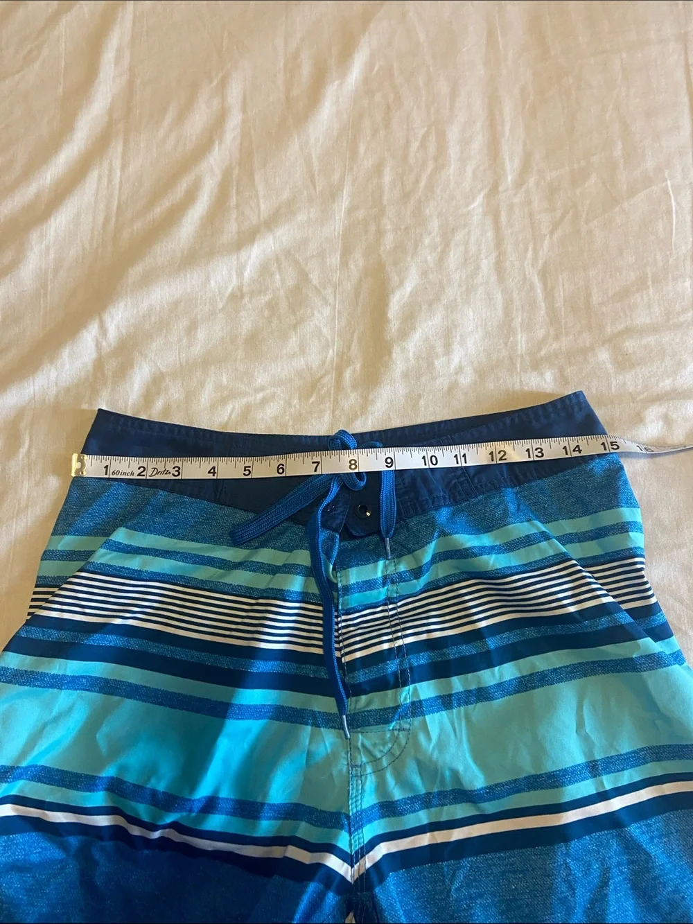 Old Navy Blue Striped Swim Board Shorts